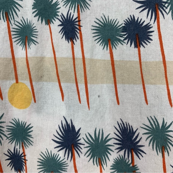 Men’s Cotton & Co Palm Tree Short Sleeve Casual Button Up Shirt Size Medium - Picture 11 of 16